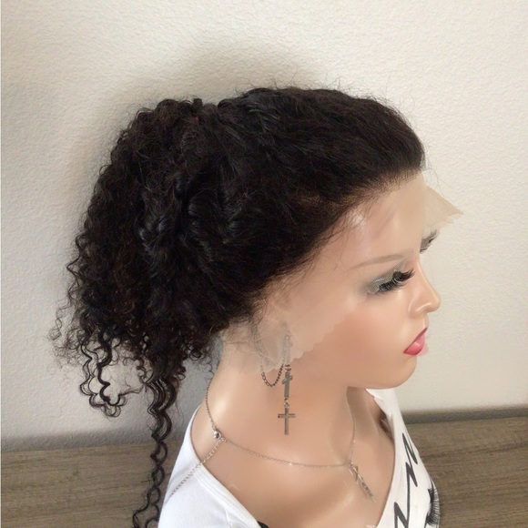 Beautiful 360 100% Human Hair Lace Wig Baby Curl Wig for Women 22 inch - Picture 7 of 10